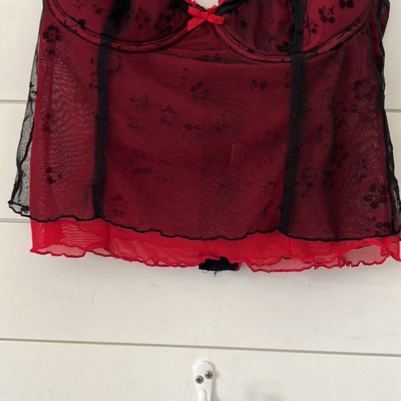 Native Intimates 36B Black/Red Bustier Corset Underwire - Picture 4 of 15